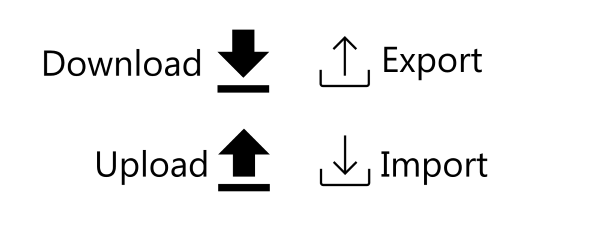Importexport Vs Uploaddownload Icons Arrow Direction 600x225 Importexport Vs Uploaddownload Icons Arrow Direction