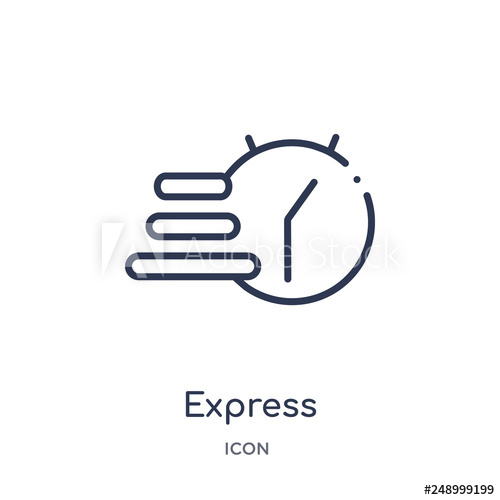 500x500 Express Icon From User Interface Outline Collection Thin Line