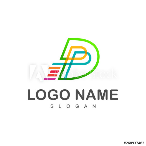 500x500 Logo Letter D, Delivery Express Icon + Logo D With A Colorful Line