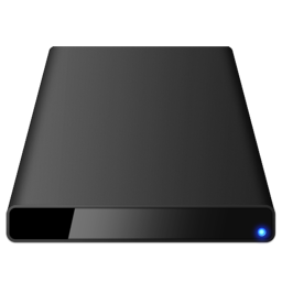 256x256 Black External Icon Disk Iconset Thvg