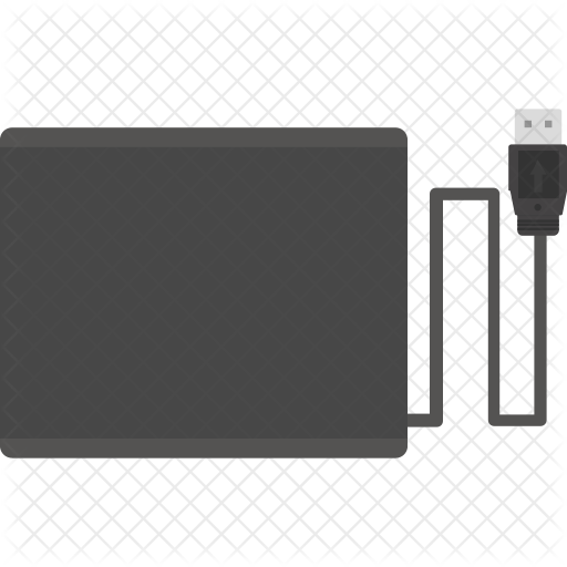 512x512 External Hard Disk Icon Of Flat Style
