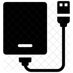 256x256 External Hard Drive Icon Of Glyph Style