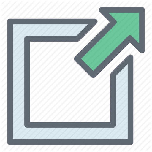 512x512 External Link, Multimedia Option, Redirect, Up Arrow, Web Link Icon