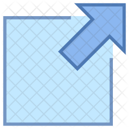 256x256 External Link Icon Of Colored Outline Style