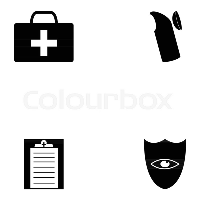 800x800 Eye Doctor Icon Set Stock Vector Colourbox