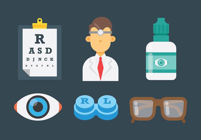 700x490 Male Eye Doctor Icons Vector