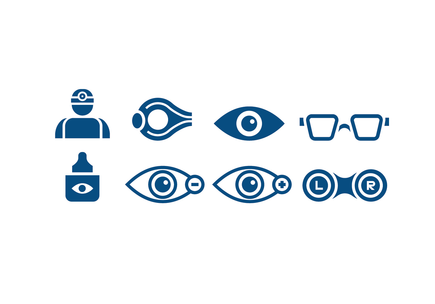 1400x980 Medical Eye Doctor Icons