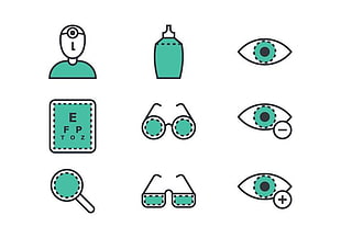 310x217 Set Of Eye Doctor Icons Free Graphics Uihere