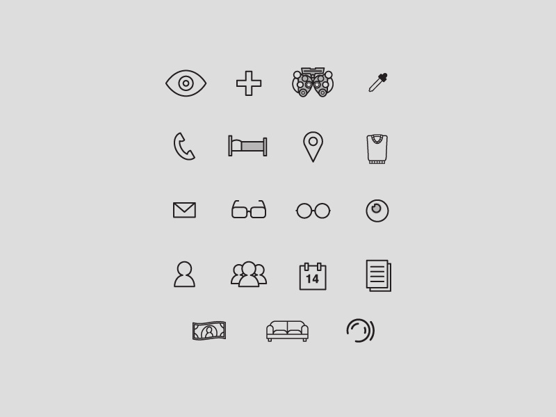 800x600 Unused Eye Doctor Icon Set