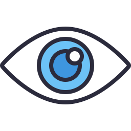 256x256 Eye Icon Outline Filled