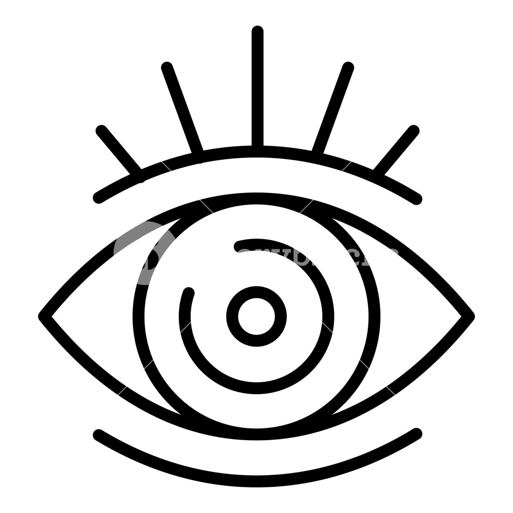 1000x1000 Open Eye Icon Outline Open Eye Vector Icon For Web Design