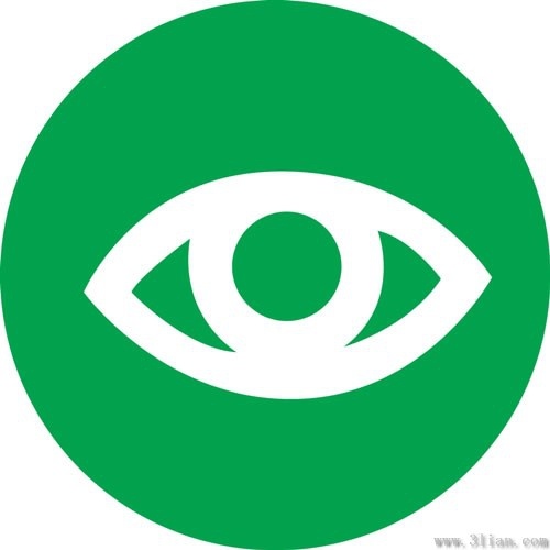 500x500 Vector Green Background Eye Icon Free Vector In Adobe Illustrator