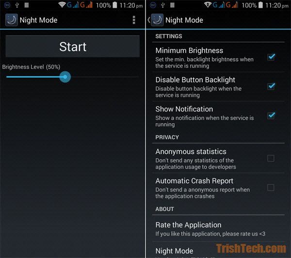 600x532 Night Mode For Android Dims The Screen To Reduce Eye Strain At Night