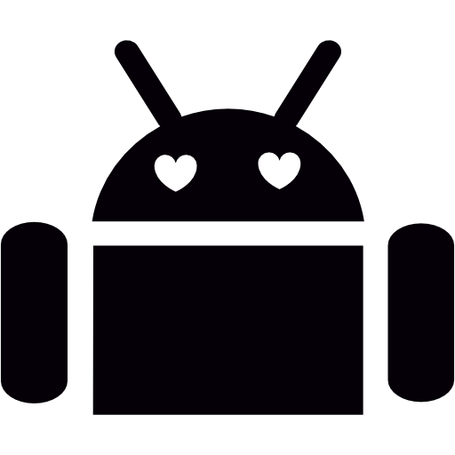 512x512 Android, With, Heart, Eyes Icon Free Of Android Collection Filled