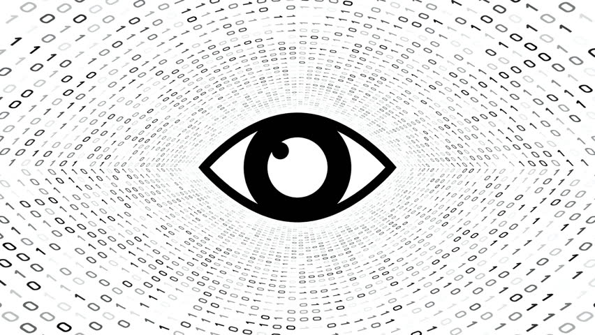 852x480 Black Eye Icon Form Black Stock Footage Video