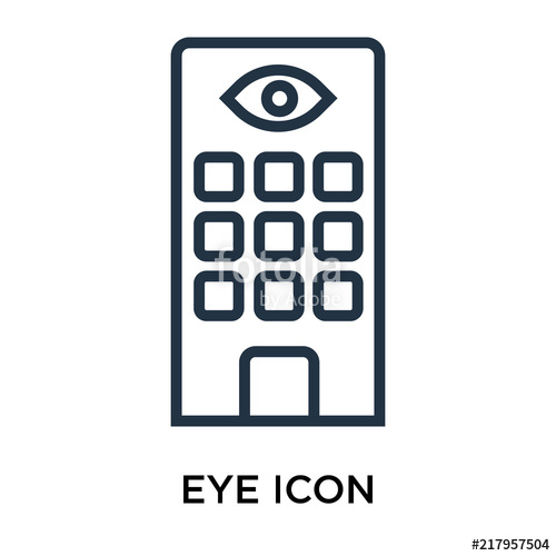 500x500 Eye Icon Isolated On White Background Simple And Editable Eye