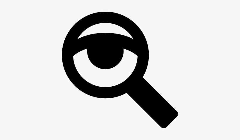 820x480 Magnifying Glass With Eye Vector