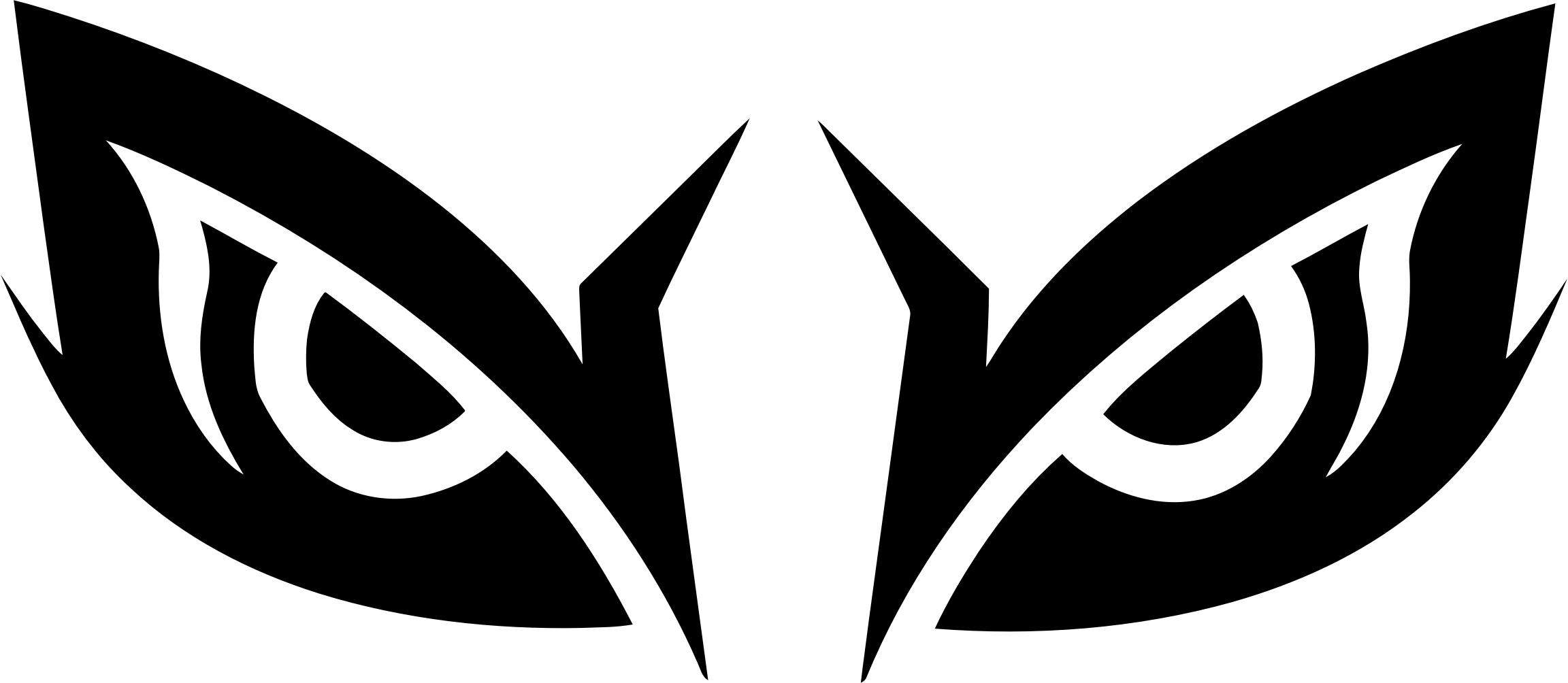 2304x1004 Owl Eyes Icons Png