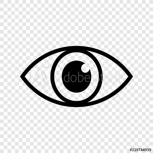 500x500 Eye Icon On Transparent Background
