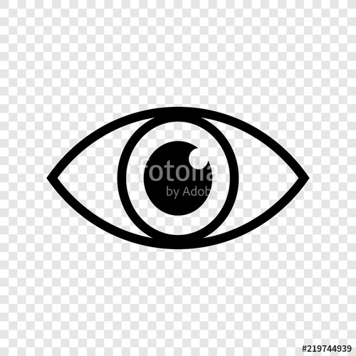 500x500 Eye Icon On Transparent Background Stock Image And Royalty Free