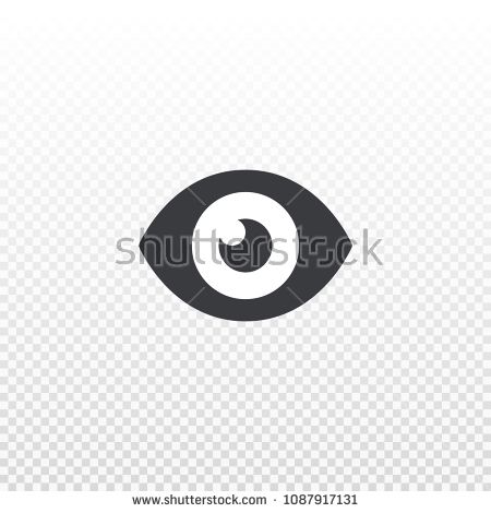450x470 Vector Eye Icon Isolated On Transparent Background Pictogram