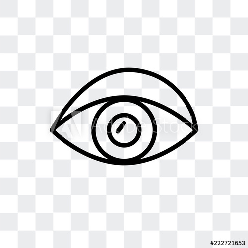 500x500 Eye Icon Isolated On Transparent Background Modern And Editable