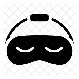 256x256 Sleeping Mask Icon Of Glyph Style
