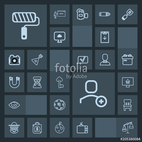 500x500 Modern, Simple, Dark Vector Icon Set With Comfortable, Property