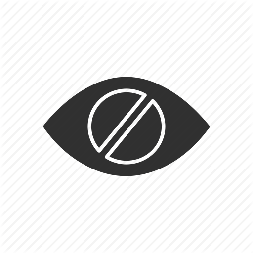 512x512 Bilnd, Eye Slash, Hidden, Hide Icon