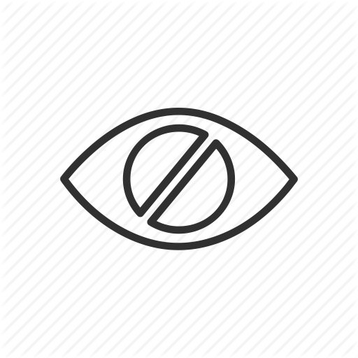 512x512 Blind, Can Not See, Eye With Slash, Hidden, Hide, Private, Secured