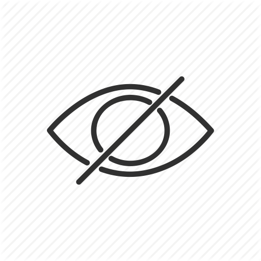 512x512 Blind, Do Not Look, Eye With Slash, Hidden, Hide, Private, Secured