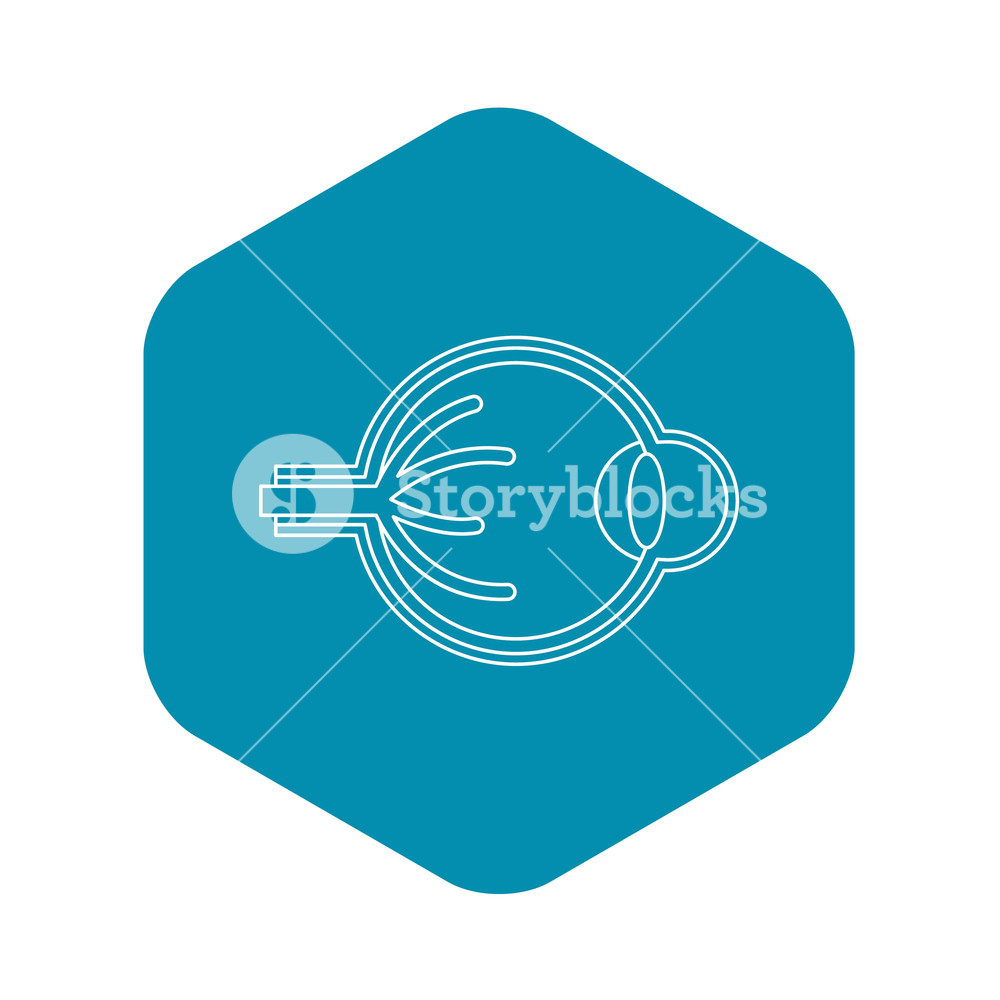 1000x1000 Eyeball Icon Outline Illustration Of Eyeball Vector Icon For Web