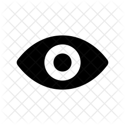 256x256 Eye Icon Of Glyph Style