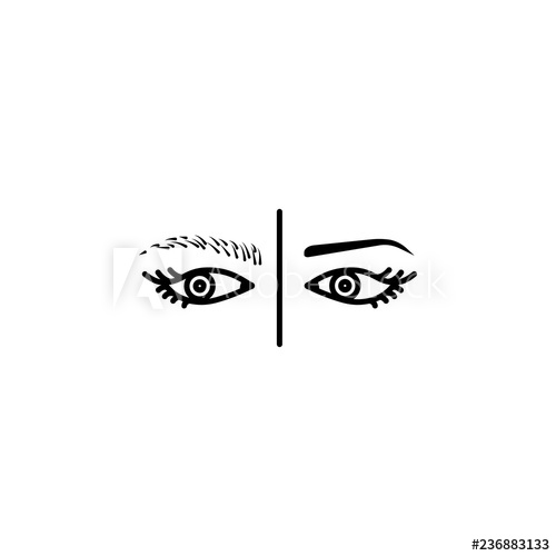 500x500 Eyebrow, Permanent, Tattoo Icon Element Of Anti Aging Outline