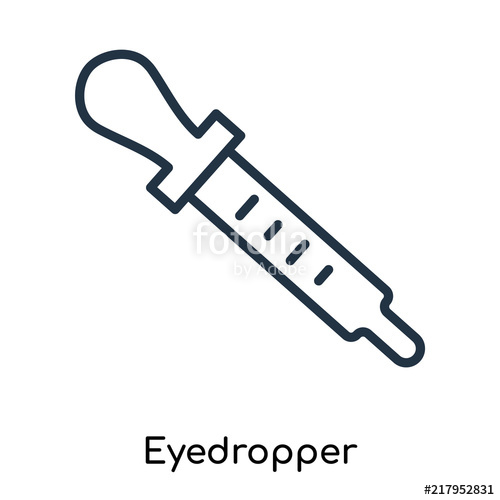 500x500 Eyedropper Icon Vector Isolated On White Background, Eyedropper