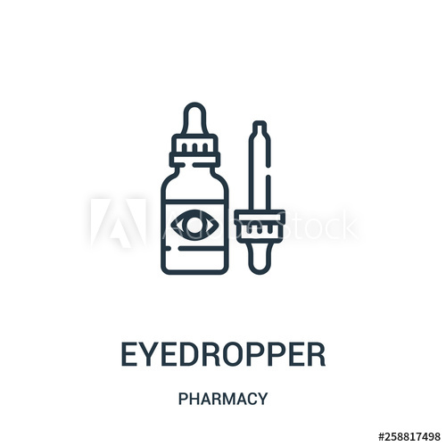 500x500 Eyedropper Icon Vector From Pharmacy Collection Thin Line
