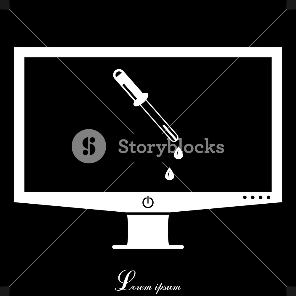 1000x1000 Eyedropper Icon Vector Illustration Royalty Free Stock Image
