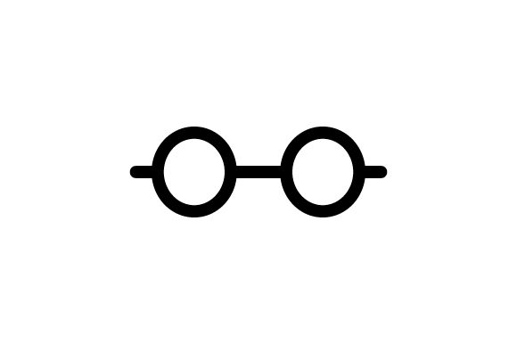 580x386 Eyeglasses Icon Graphic