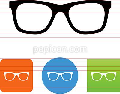 400x313 Vector Eyeglasses Icon