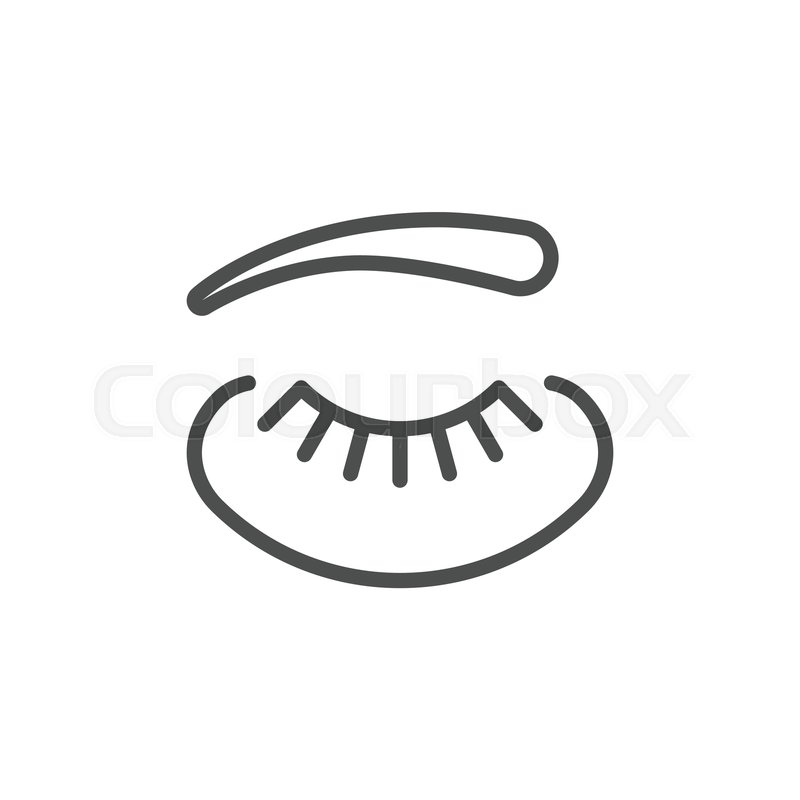 800x800 Eyelash Extension Line Icon Isolated Stock Vector Colourbox