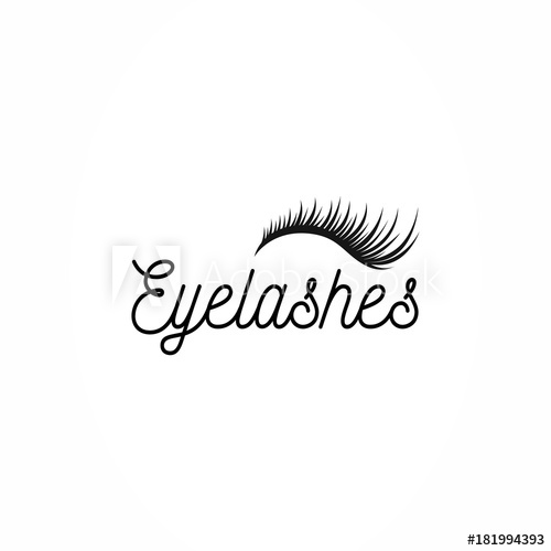 500x500 Eyelashes Icon Logo Vector Long Black Eyelash Extensions