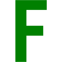 256x256 Green Letter F Icon