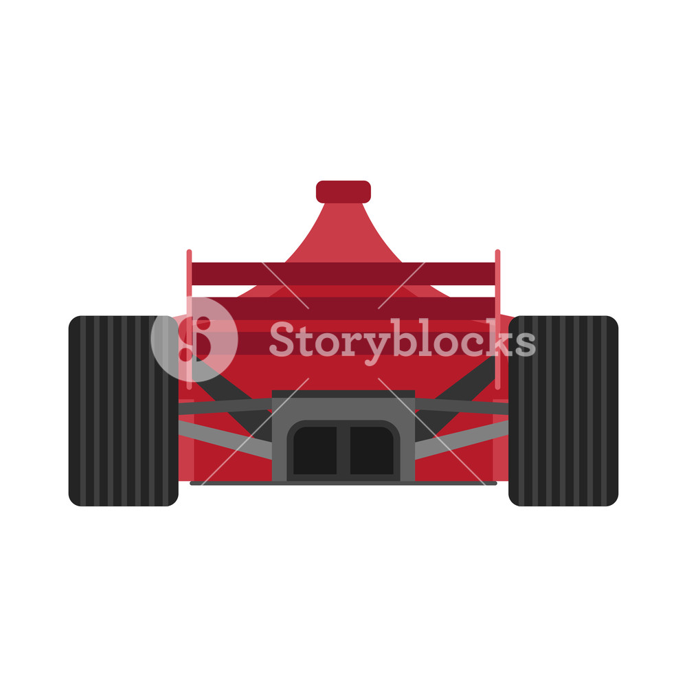 1000x1000 Formula Red Racing Car Back View Vector Icon Championship One