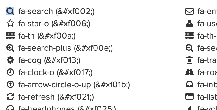 Fa Fa Icon List At Collection Of Fa Fa Icon List Free