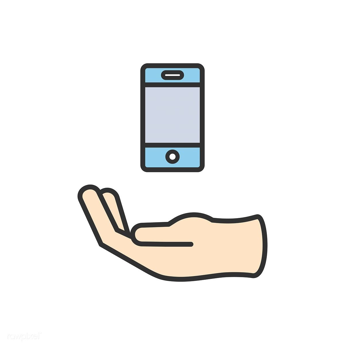 1200x1200 Illustration Of Mobile Phone Icon Free Image