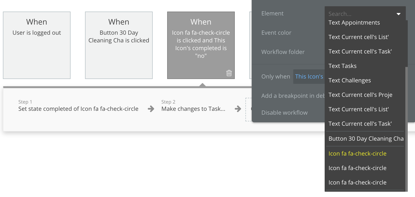 1718x818 Icons In Separate Repeating Groups Need Separate Workflows