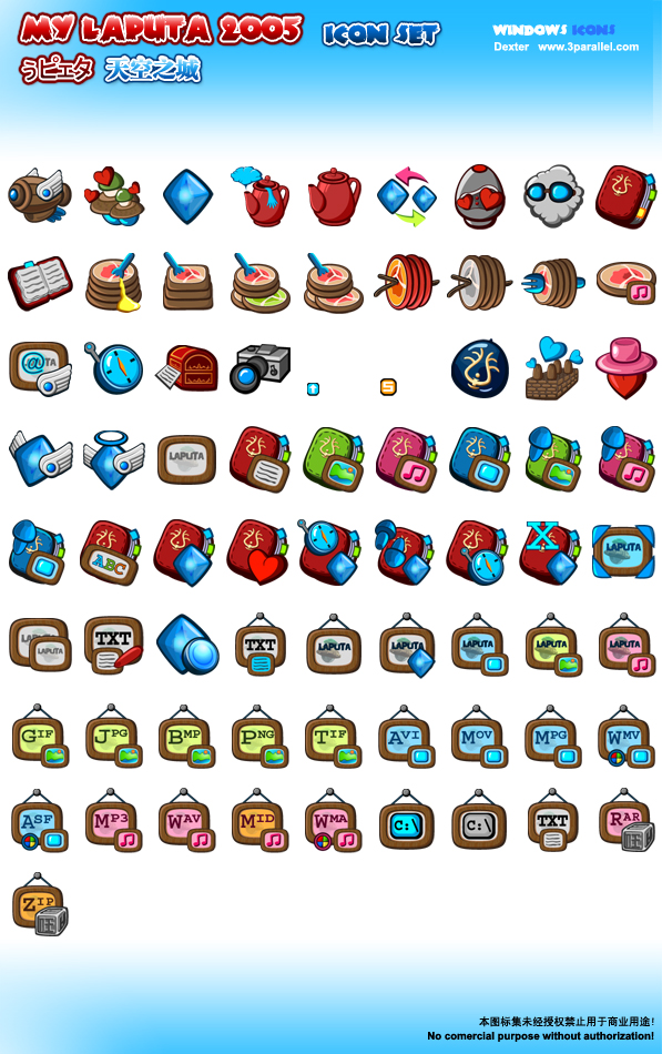 597x950 My Laputa Icon Set