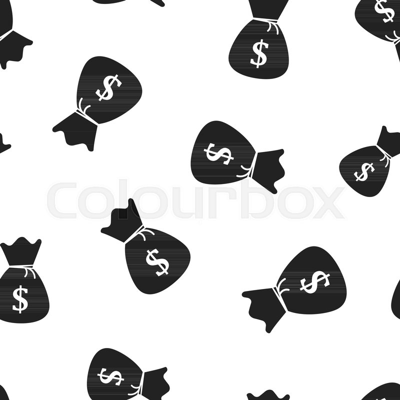 800x800 Money Bag Icon Seamless Pattern Stock Vector Colourbox