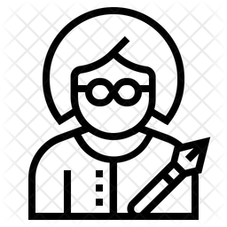 256x256 Author Icon Of Line Style