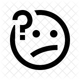 256x256 Puzzled Face Icon Of Line Style